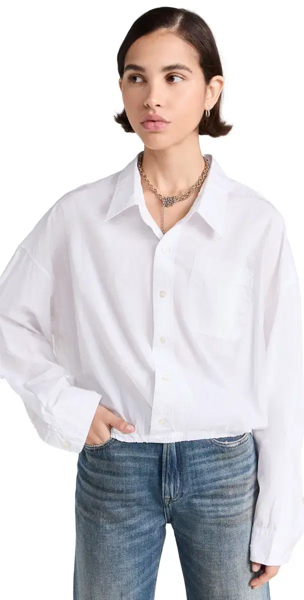 R13 Crossover Bubble hirt White