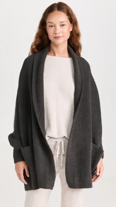 Barefoot Dreams CozyChic Blanket Wrap Carbon One Size | Thumbnail 2