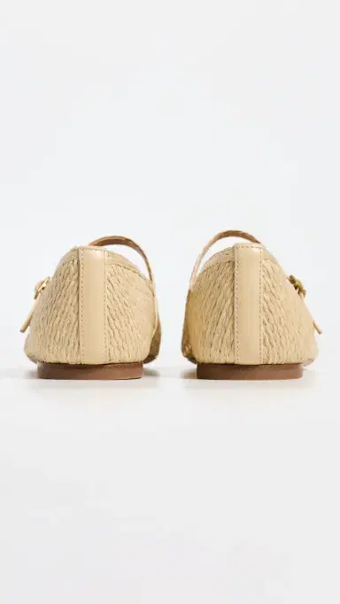 Veronica Beard Ellie Raffia Ballet Flats Natural 9 | Thumbnail 4