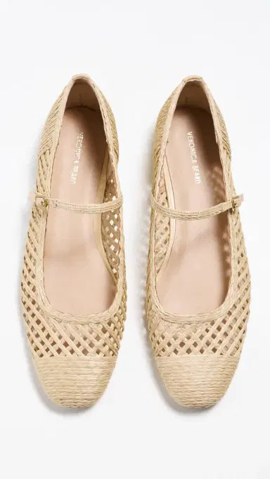 Veronica Beard Ellie Raffia Ballet Flats Natural 9 | Thumbnail 5