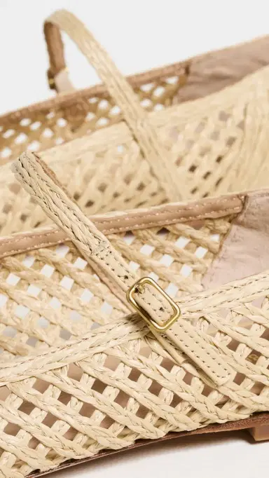 Veronica Beard Ellie Raffia Ballet Flats Natural 9 | Thumbnail 6