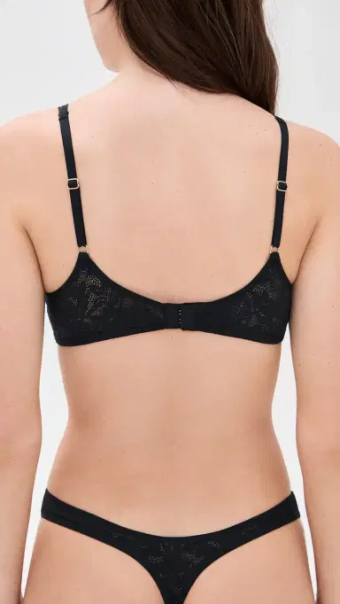 Eberjey oft tretch Recycled Lace Thong Black | Thumbnail 3