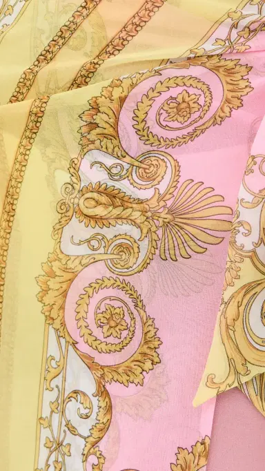 Versace Printed Short Pareo Pale Yellow/Rose Quartz | Thumbnail 6
