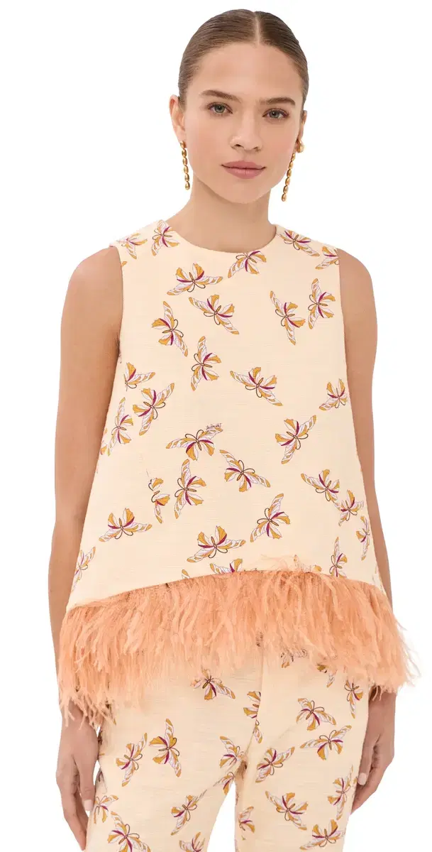 La DoubleJ La Scala Top with Feathers