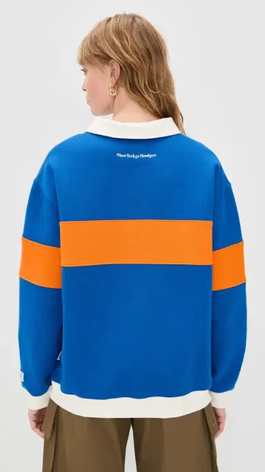 New York or Nowhere Knicks Rafters Polo Sweatshirt Royal Blue | Thumbnail 3 New York or Nowhere Knicks Rafters Polo Sweatshirt Royal Blue | Thumbnail 3