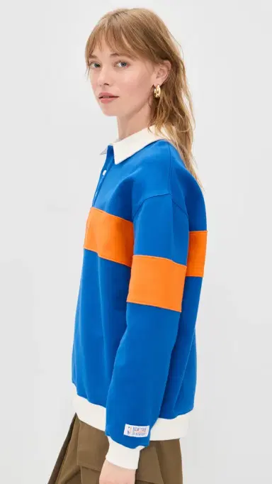 New York or Nowhere Knicks Rafters Polo Sweatshirt Royal Blue | Thumbnail 4 New York or Nowhere Knicks Rafters Polo Sweatshirt Royal Blue | Thumbnail 4
