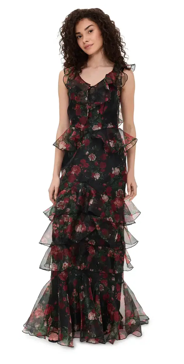Carmen Dress Black Floral