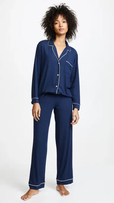 Eberjey Gisele Pajama Set Navy/ | Thumbnail 2 Eberjey Gisele Pajama Set Navy/ | Thumbnail 2
