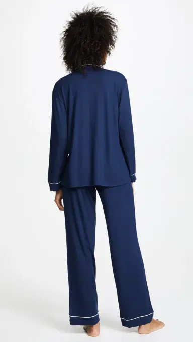 Eberjey Gisele Pajama Set Navy/ | Thumbnail 3 Eberjey Gisele Pajama Set Navy/ | Thumbnail 3