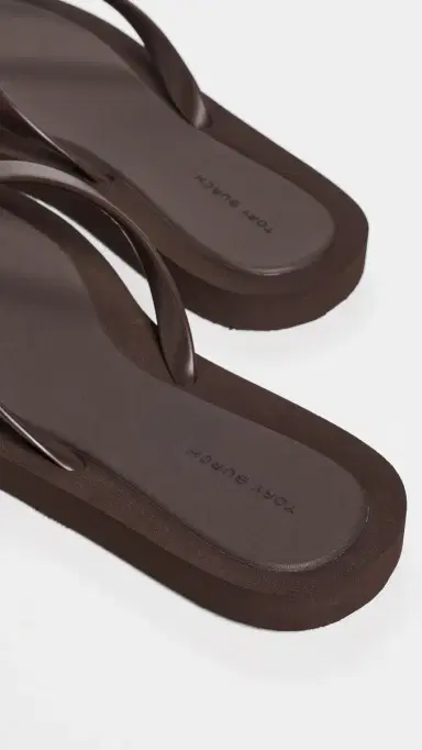 Tory Burch Kira Padded Flip Flops Dark Cocoa 7 | Thumbnail 4 Tory Burch Kira Padded Flip Flops Dark Cocoa 7 | Thumbnail 4