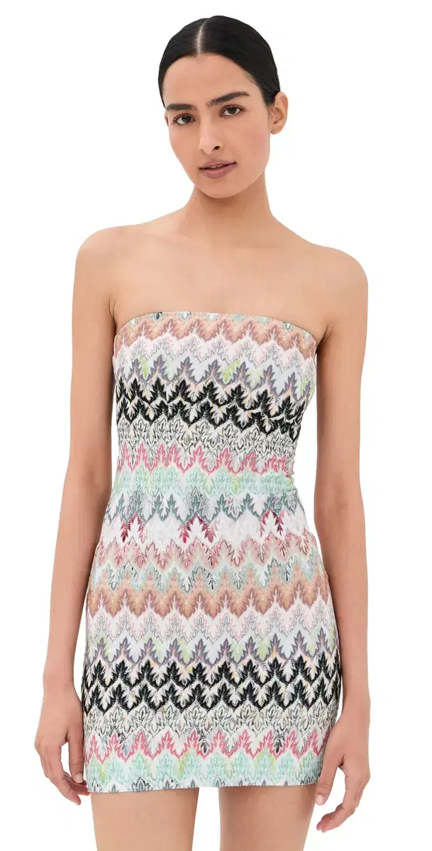 Short Dress White/Pink/Light Blue Tones