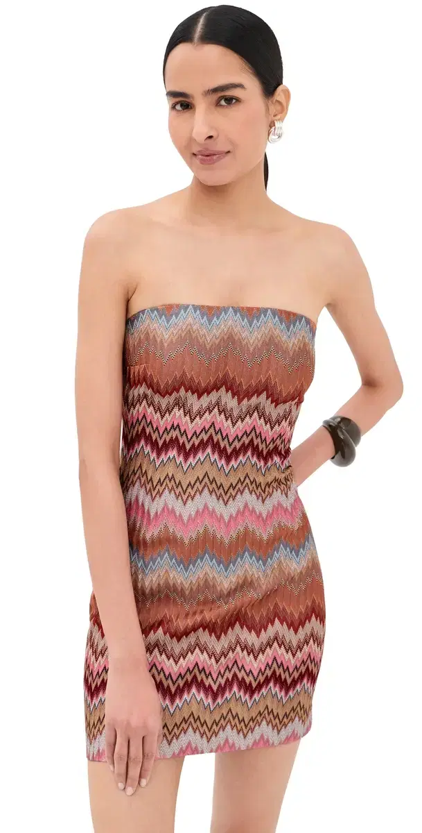 Short Dress Pink And Rust Tones