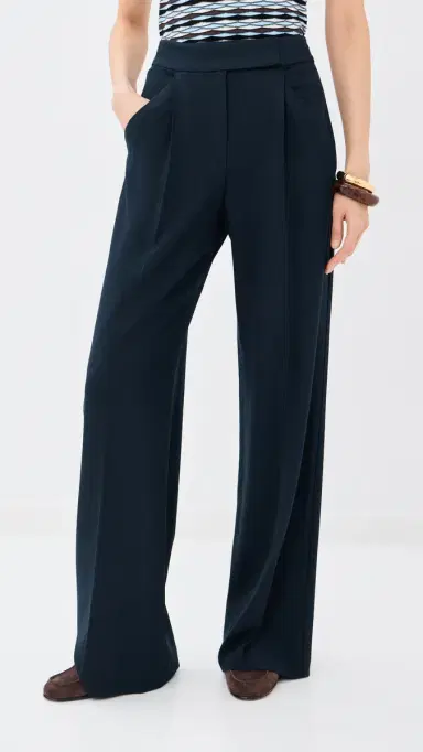 Veronica Beard Marbeau Pants Navy 2 | Thumbnail 2