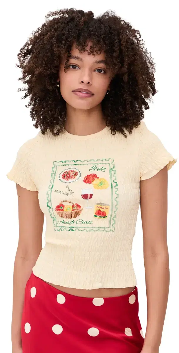 Printed Tee Custard