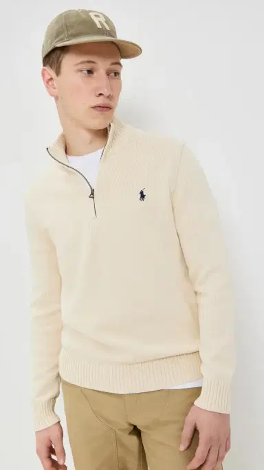 Polo Ralph Lauren Cotton Half Zip Sweater Andover Cream M | Thumbnail 2 Polo Ralph Lauren Cotton Half Zip Sweater Andover Cream M | Thumbnail 2