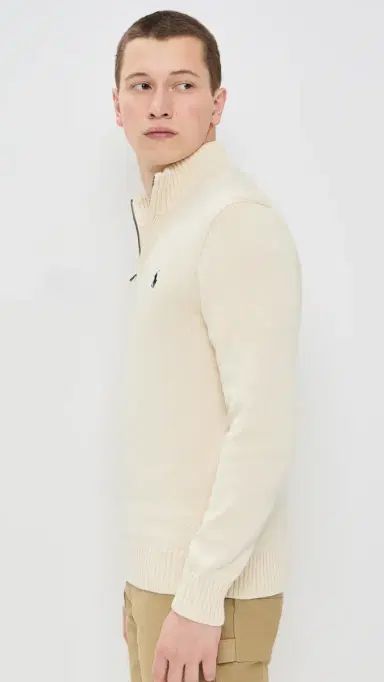Polo Ralph Lauren Cotton Half Zip Sweater Andover Cream M | Thumbnail 4 Polo Ralph Lauren Cotton Half Zip Sweater Andover Cream M | Thumbnail 4
