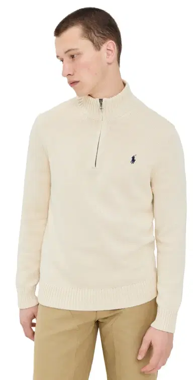 Polo Ralph Lauren Cotton Half Zip Sweater Andover Cream M | Thumbnail 1 Polo Ralph Lauren Cotton Half Zip Sweater Andover Cream M | Thumbnail 1
