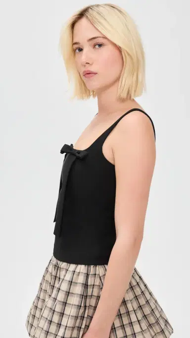 Sandy Liang Amelie Top Black | Thumbnail 4 Sandy Liang Amelie Top Black | Thumbnail 4