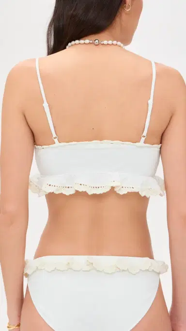 Sea adelyn Crochet Bikini Top White | Thumbnail 3