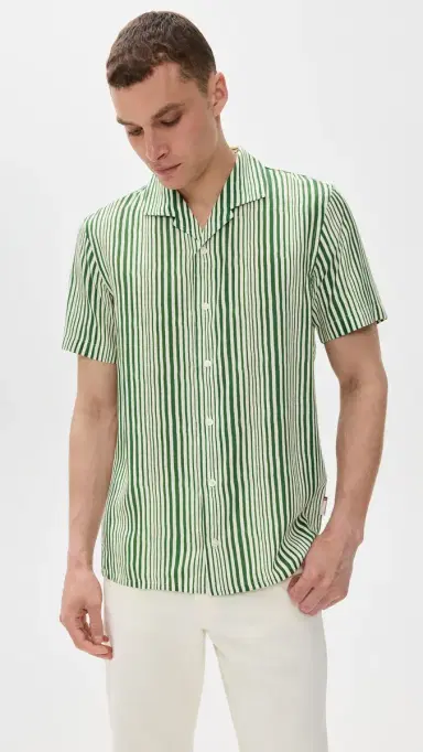 Orlebar Brown Hibbert Shore Stripe Shirt | Thumbnail 2 Orlebar Brown Hibbert Shore Stripe Shirt | Thumbnail 2
