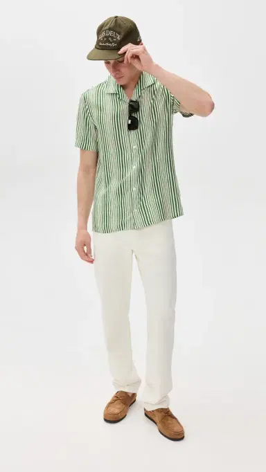 Orlebar Brown Hibbert Shore Stripe Shirt | Thumbnail 5 Orlebar Brown Hibbert Shore Stripe Shirt | Thumbnail 5