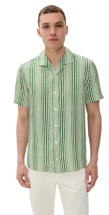 Orlebar Brown Hibbert Shore Stripe Shirt | Thumbnail 1 Orlebar Brown Hibbert Shore Stripe Shirt | Thumbnail 1