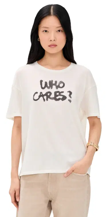 R13 Who Cares Relaxed Tee Off White S | Thumbnail 1 R13 Who Cares Relaxed Tee Off White S | Thumbnail 1