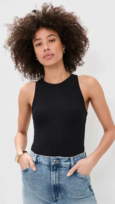 Favorite Daughter The Perfect Thong Bodysuit Black M | Thumbnail 2 Favorite Daughter The Perfect Thong Bodysuit Black M | Thumbnail 2