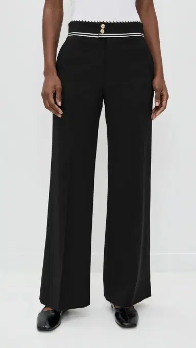 FRAME The Prim Trousers Black | Thumbnail 2
