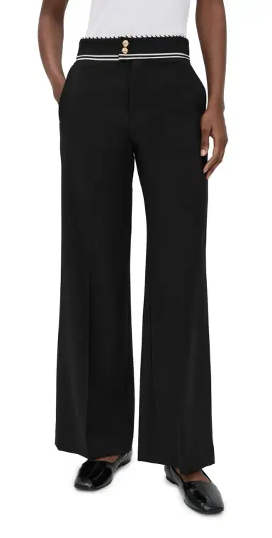 FRAME The Prim Trousers Black | Thumbnail 1
