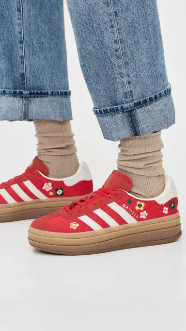 Adidas Gazelle Bold Sneakers Scarlet/Off White/Eqt Yellow 5.5 | Thumbnail 3