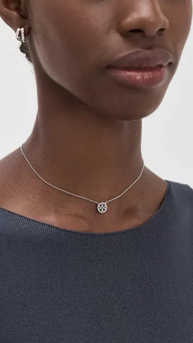 Tory Burch Icon Pavé Pendant Necklace | Thumbnail 3