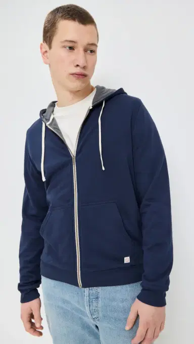 Marine Layer Afternoon Full Zip Hoodie True Navy M | Thumbnail 2 Marine Layer Afternoon Full Zip Hoodie True Navy M | Thumbnail 2