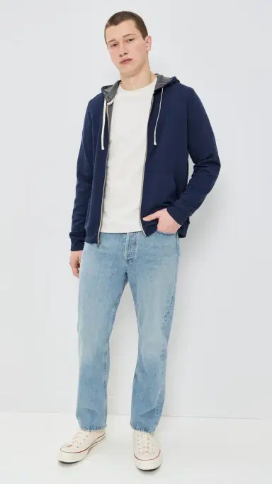 Marine Layer Afternoon Full Zip Hoodie True Navy M | Thumbnail 5 Marine Layer Afternoon Full Zip Hoodie True Navy M | Thumbnail 5