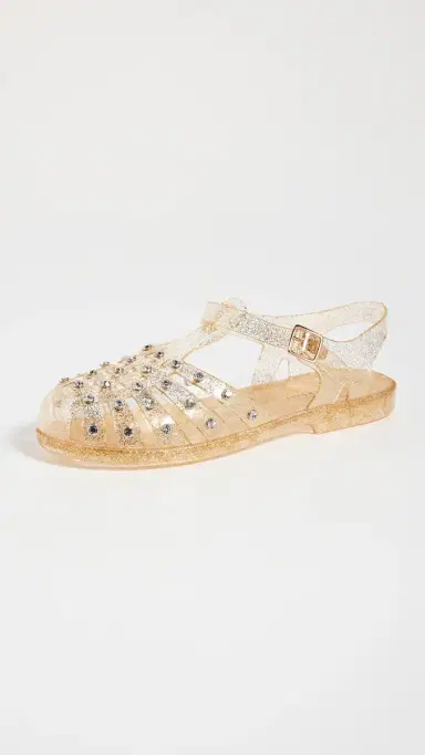 Loeffler Randall Rhys Jelly Sandals with Studs Champagne 7 | Thumbnail 2 Loeffler Randall Rhys Jelly Sandals with Studs Champagne 7 | Thumbnail 2
