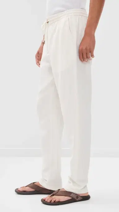 RAILS Callum Tall Drawstring Pants Ecru S | Thumbnail 4