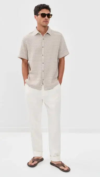 RAILS Callum Tall Drawstring Pants Ecru S | Thumbnail 5
