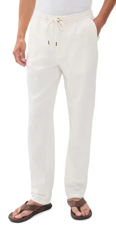 RAILS Callum Tall Drawstring Pants Ecru S | Thumbnail 1