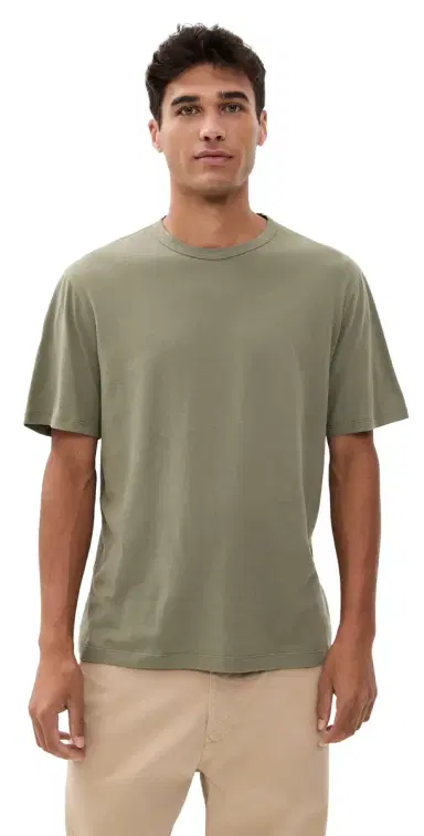 OFFICINE GÉNÉRALE Crew Neck Tee Olive | Thumbnail 1