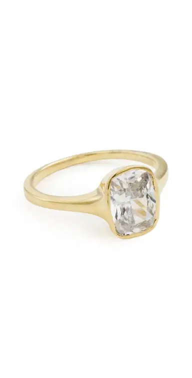 Shashi Signet Ring Gold | Thumbnail 1