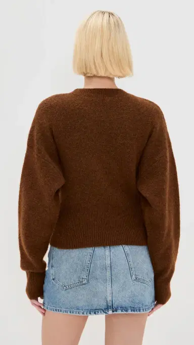 LIONESS Dion Knit Pullover Chocolate XS | Thumbnail 3