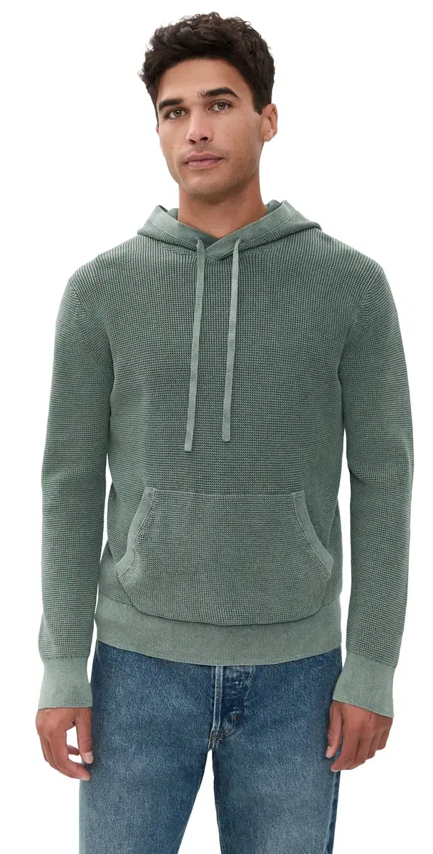 unwashed weater Hoodie Mountain Olive