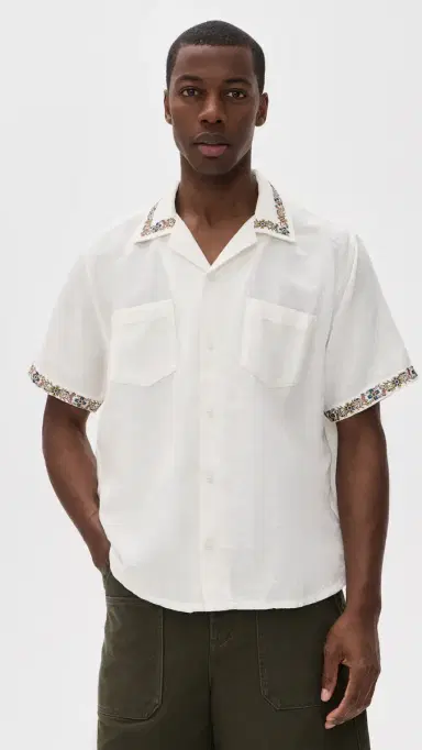 Corridor Harmony Embroidered Camp Shirt White | Thumbnail 2