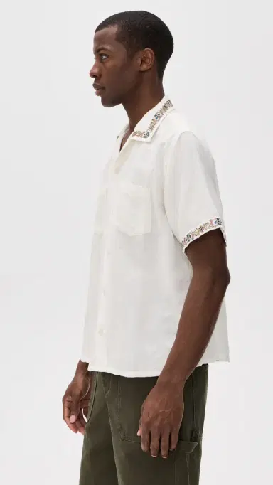 Corridor Harmony Embroidered Camp Shirt White | Thumbnail 4