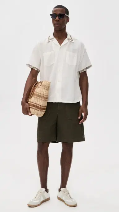 Corridor Harmony Embroidered Camp Shirt White | Thumbnail 5