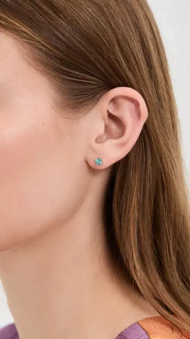 Zoë Chicco 14k Gold Turquoise Quad Stud Earring 14k Yellow Gold One Size | Thumbnail 3