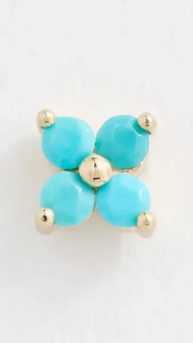 Zoë Chicco 14k Gold Turquoise Quad Stud Earring 14k Yellow Gold One Size | Thumbnail 4