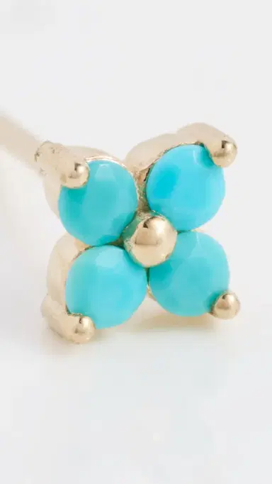 Zoë Chicco 14k Gold Turquoise Quad Stud Earring 14k Yellow Gold One Size | Thumbnail 5