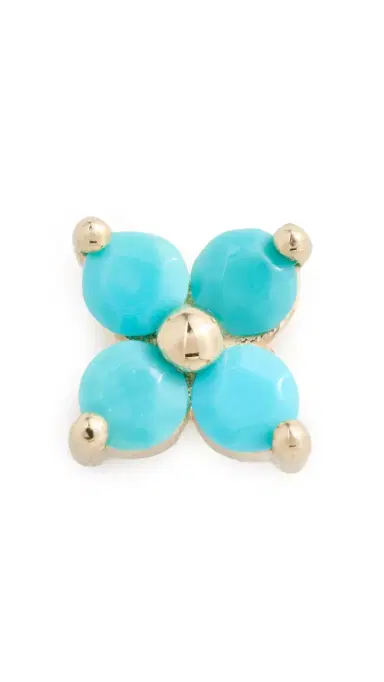 Zoë Chicco 14k Gold Turquoise Quad Stud Earring 14k Yellow Gold One Size | Thumbnail 6