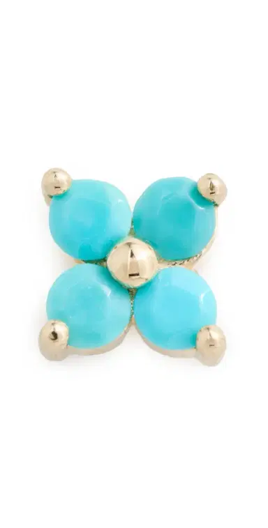 Zoë Chicco 14k Gold Turquoise Quad Stud Earring 14k Yellow Gold One Size | Thumbnail 1